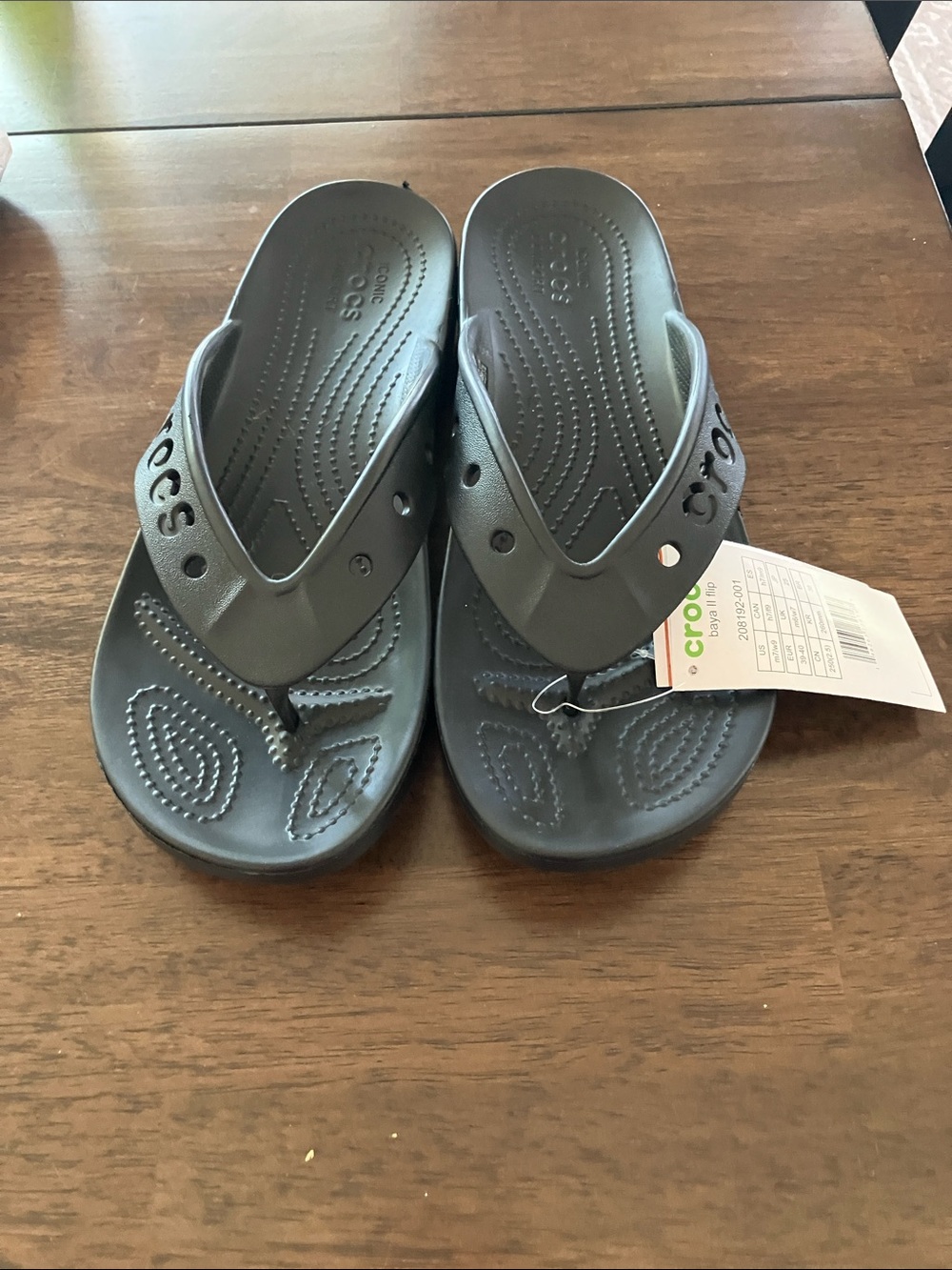 CROCS Women's/Unisex Black Foam Flip Sandals